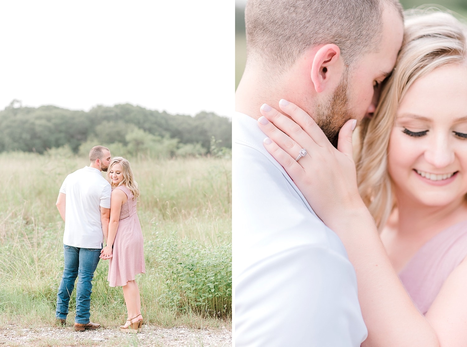 light pink engagement photography session 