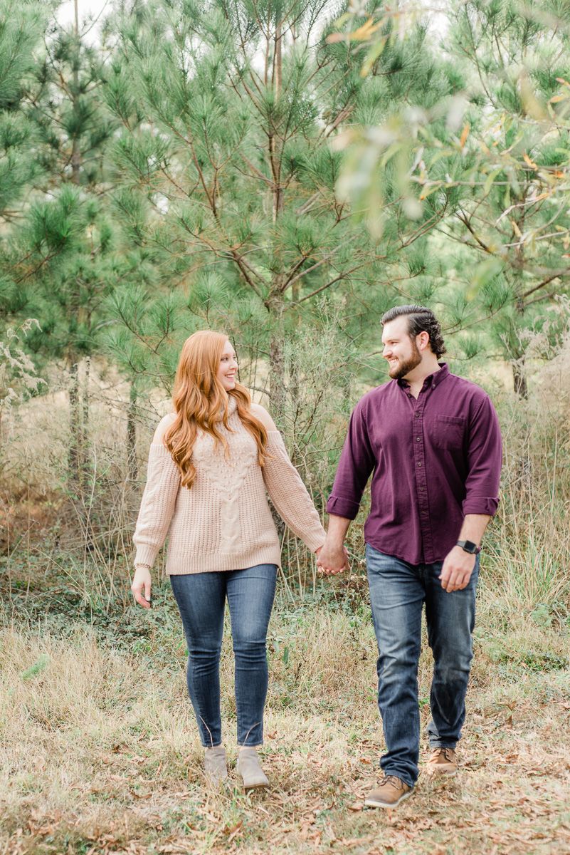 couple at their Houston engagement session