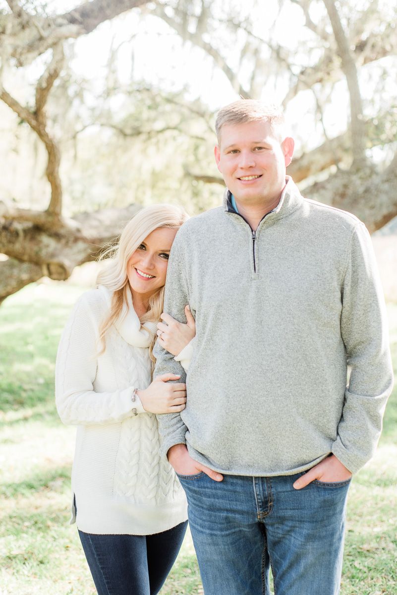 a romantic Spanish Moss Houston engagement session