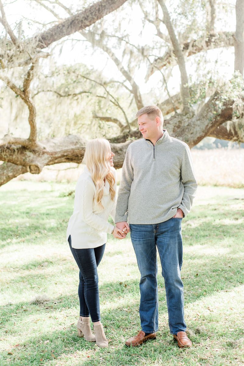 a romantic Spanish Moss Houston engagement session
