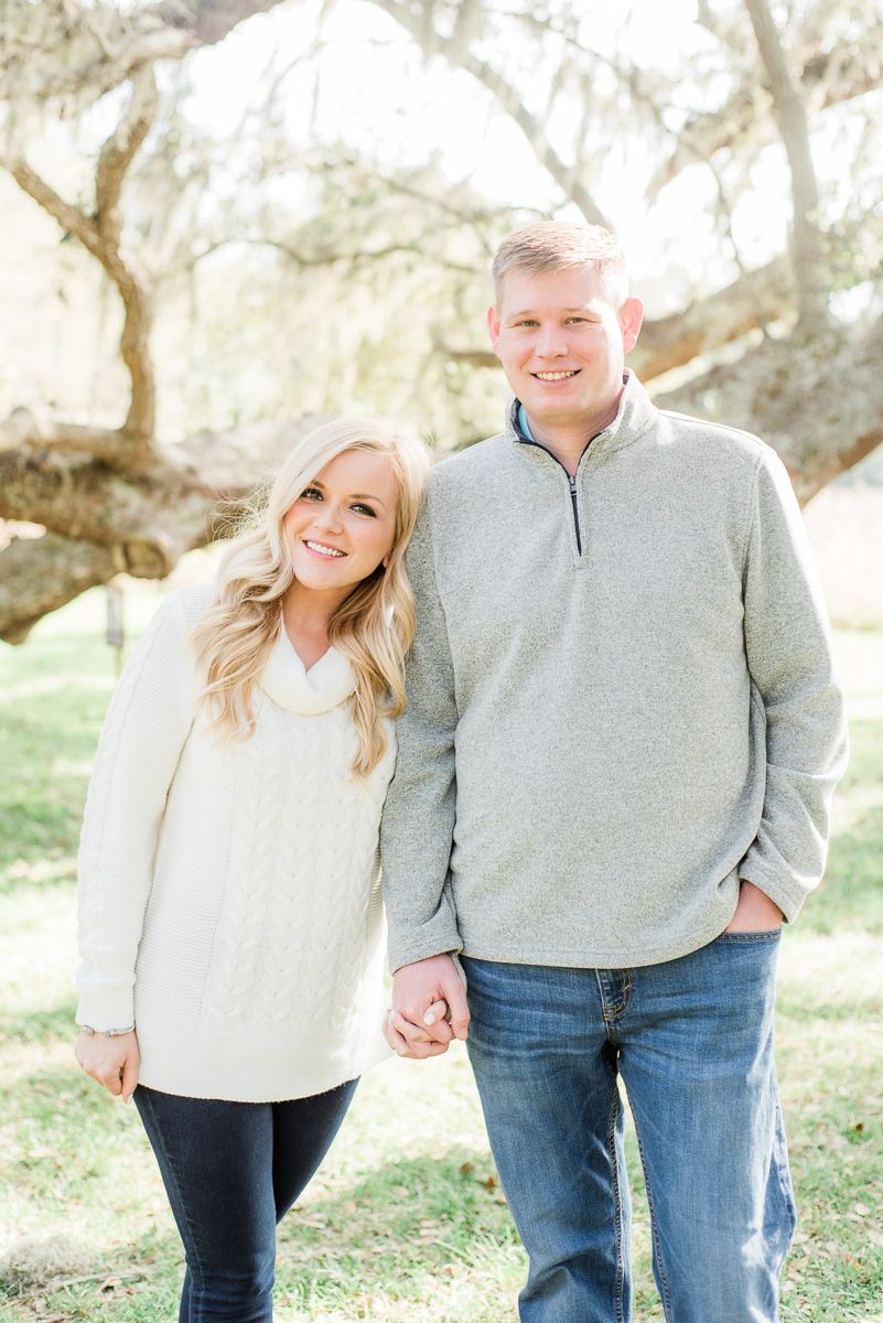 a romantic Spanish Moss Houston engagement session