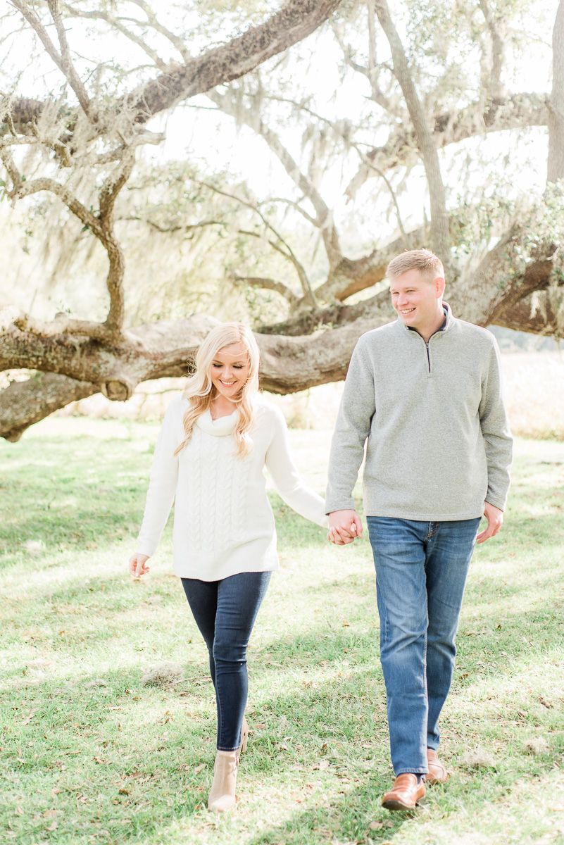 a romantic Spanish Moss Houston engagement session