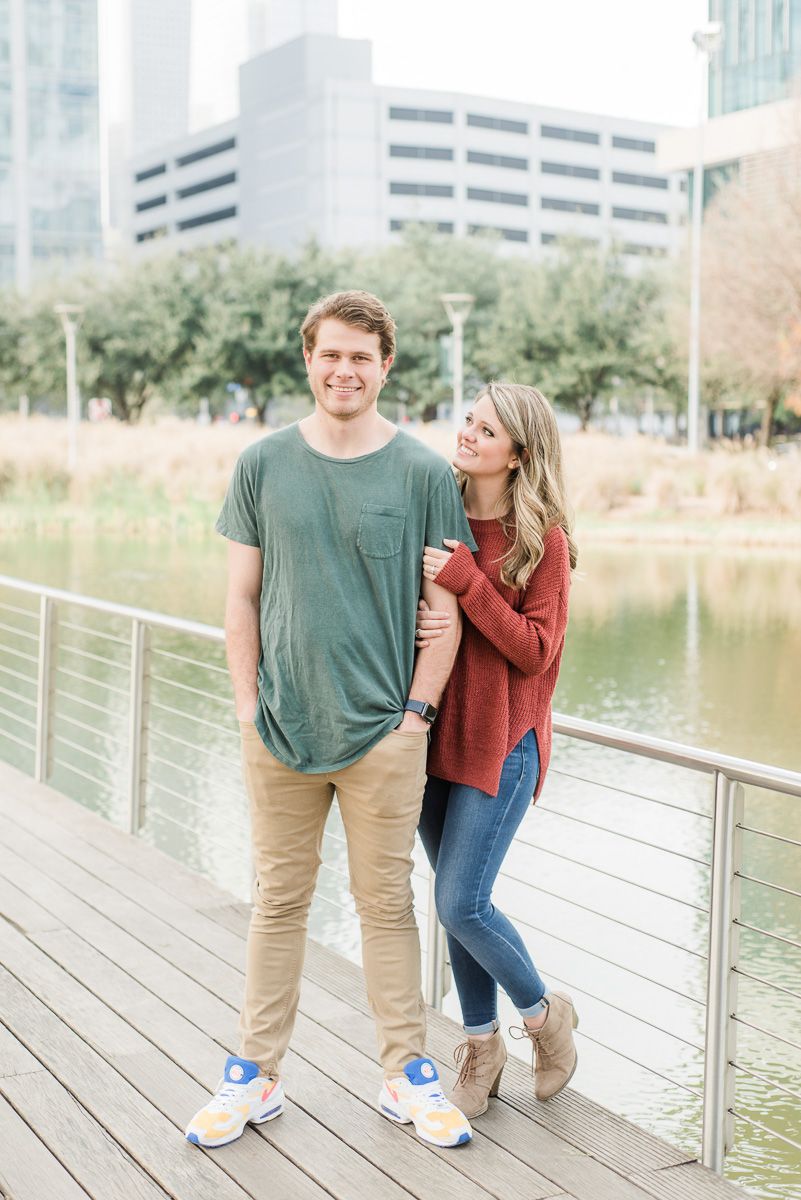 couple in downtown Houston