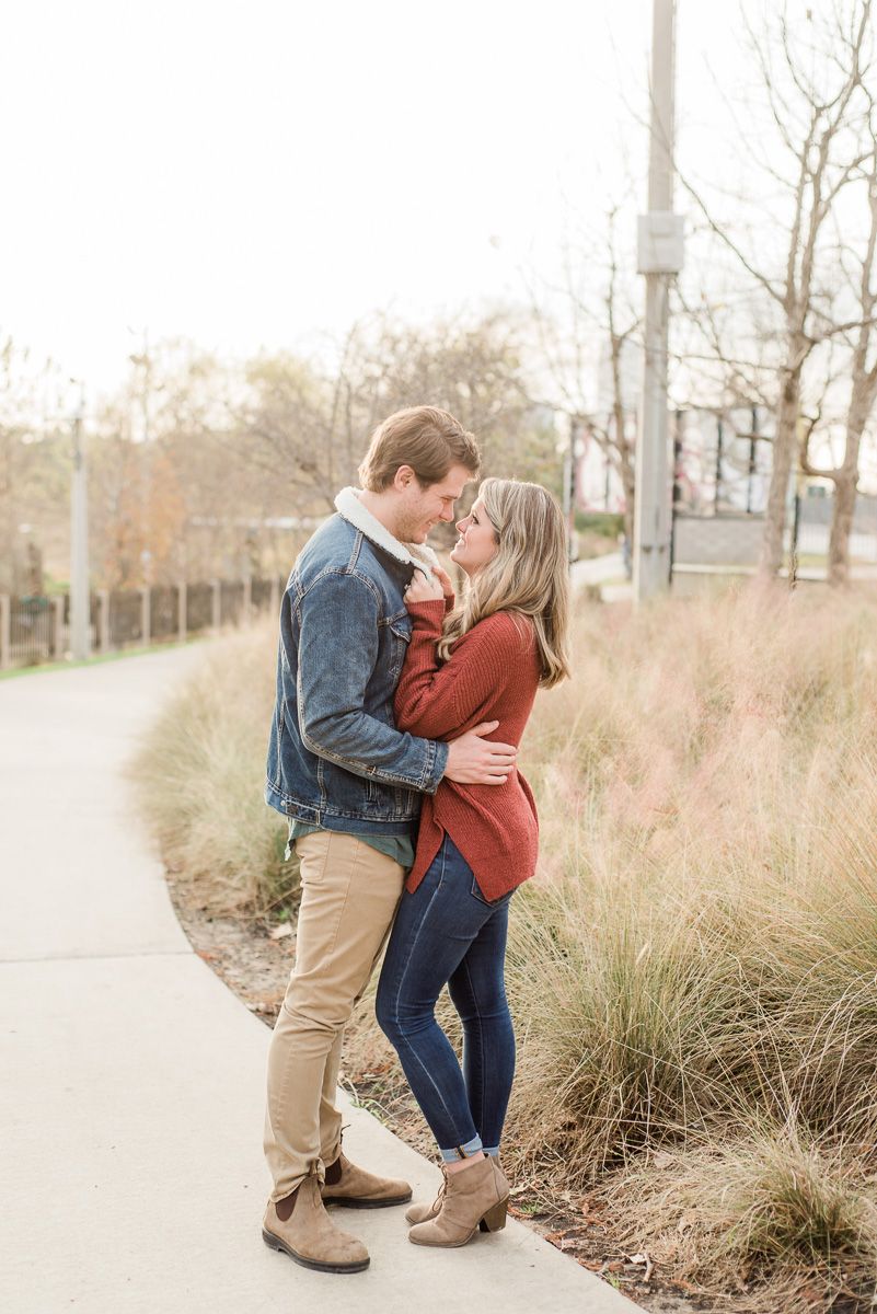 fall engagement photos in Houston