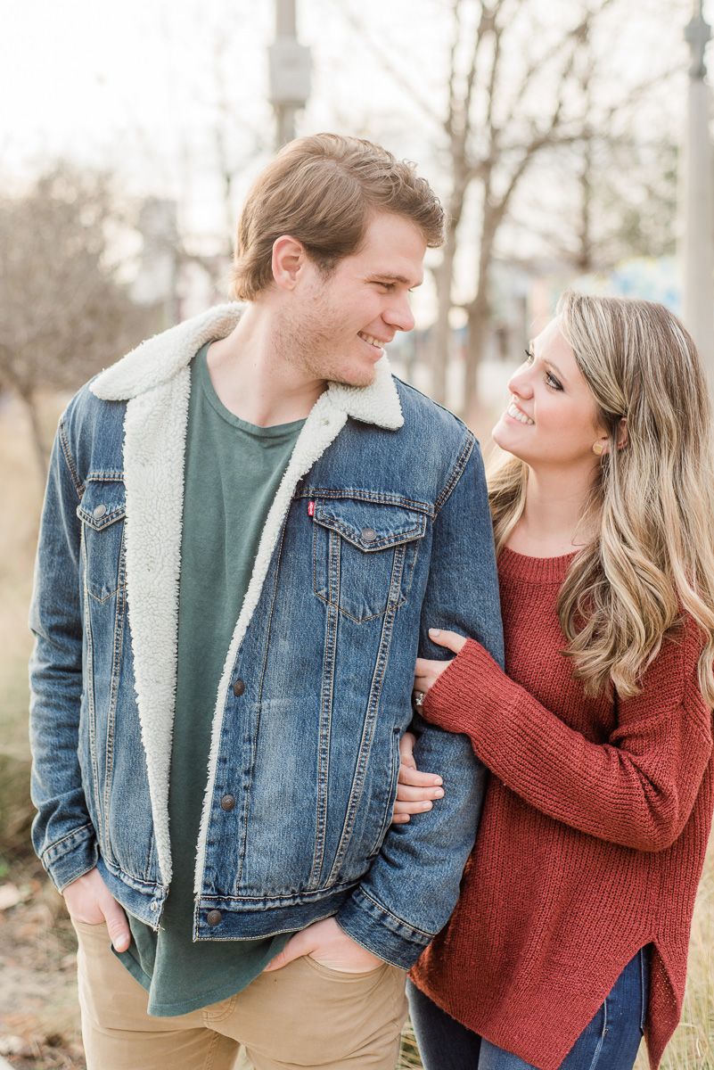 fall engagement photos in Houston