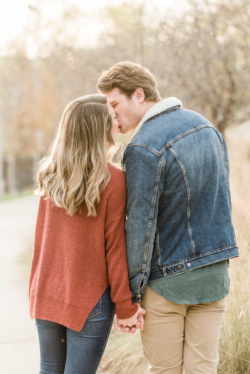 fall engagement photos in Houston