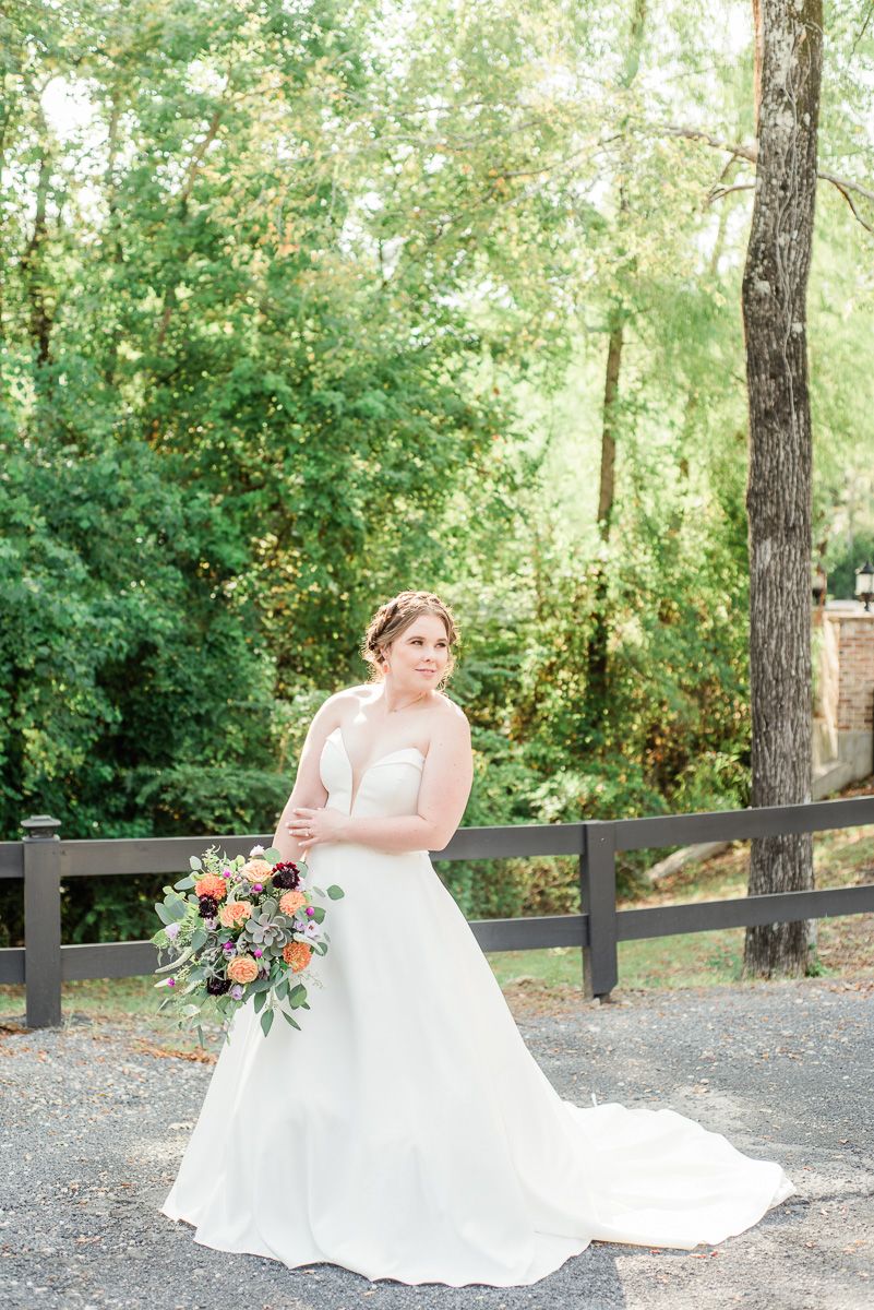 bride posing during bridal session in Houston