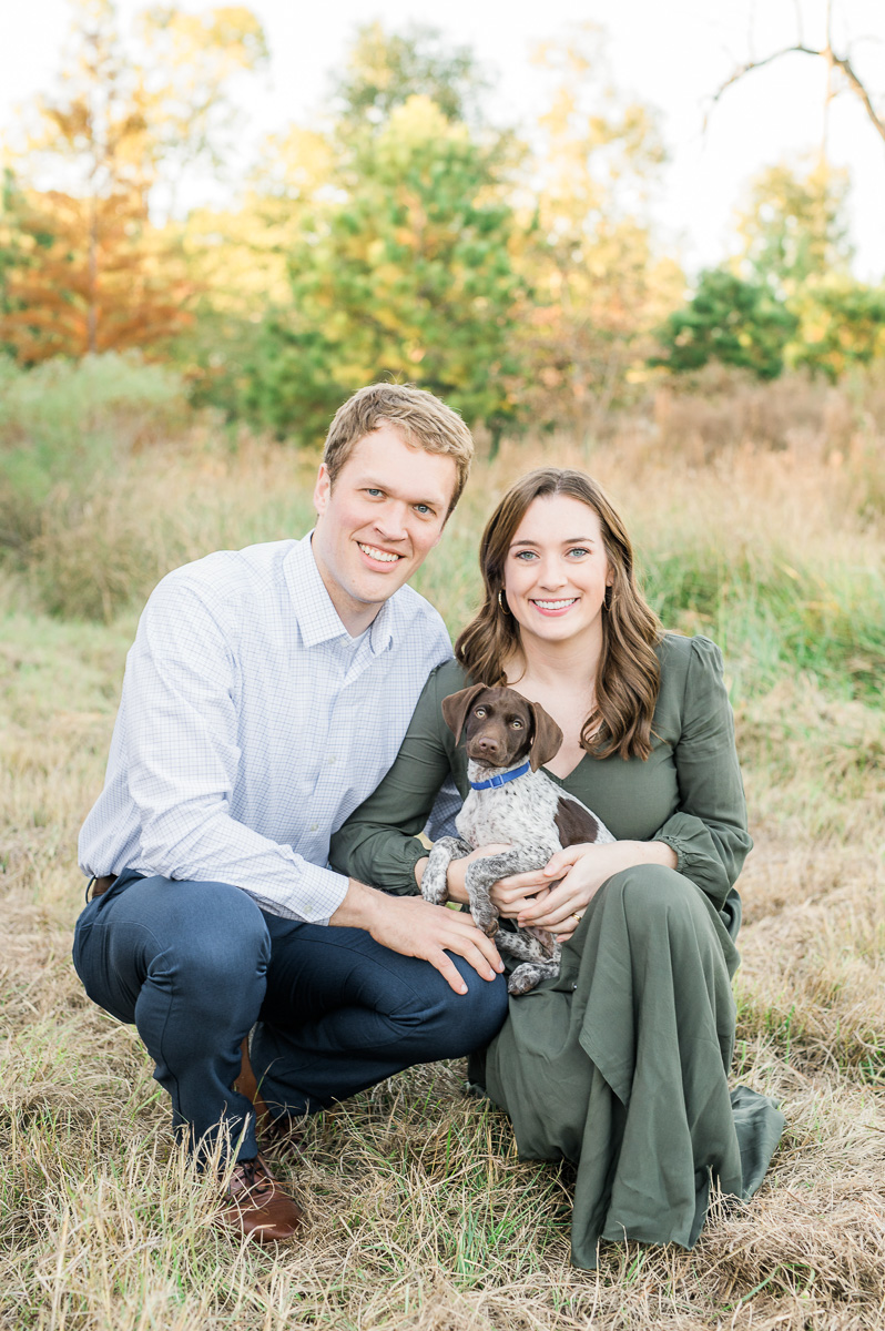 couple with dog in Houston
