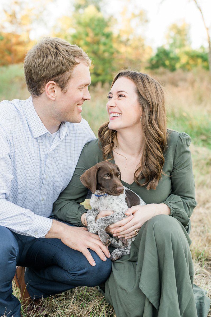 couple with dog in Houston