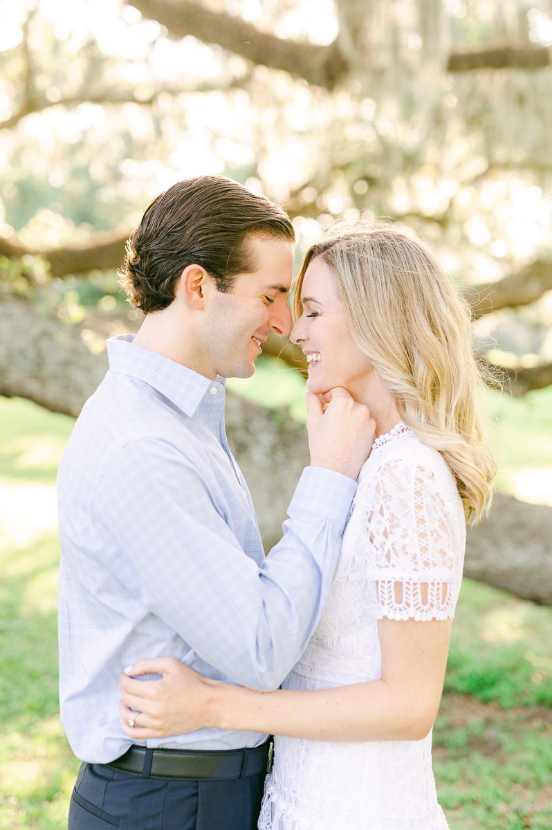 couple at Brazos Bend State Park engagement session