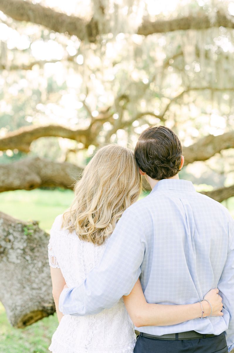 couple at Brazos Bend State Park engagement session
