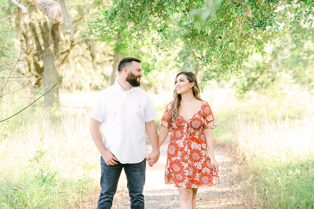 Couple at Brazos Bend Engagement Session