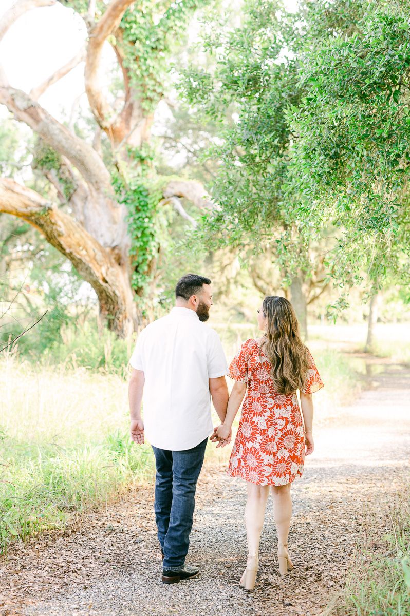 Couple walking at Brazos Bend State Park