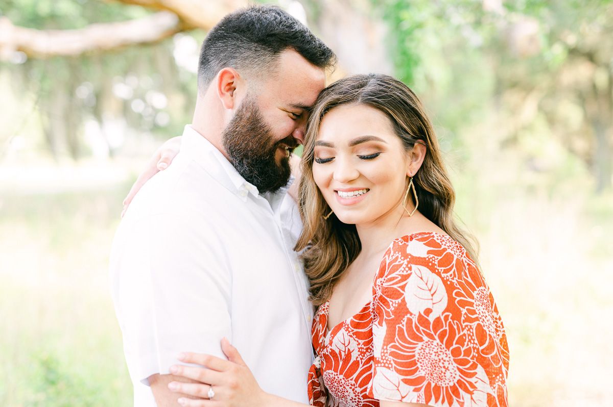 Couple at Brazos Bend Engagement Session