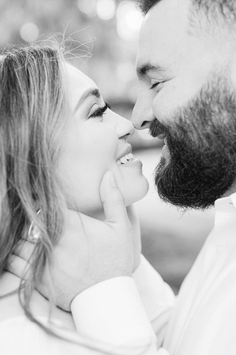 couple posing during engagement photos
