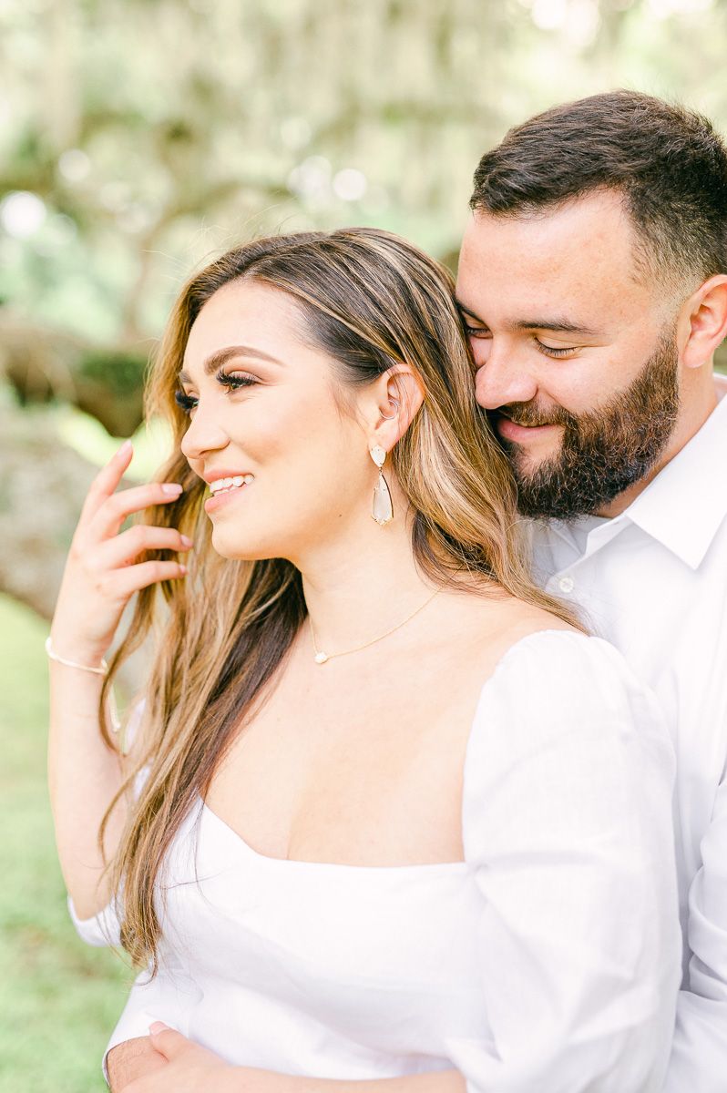 couple posing during engagement photos