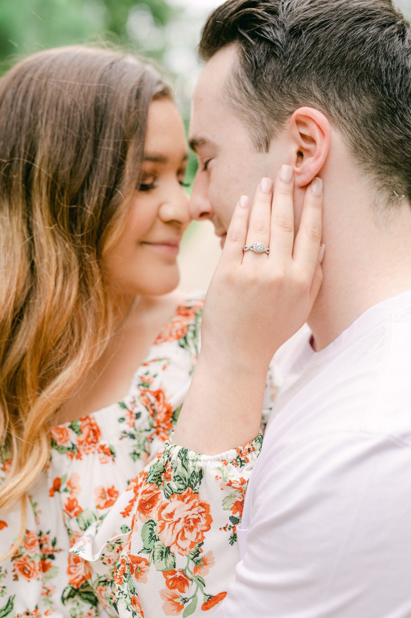 couple at their Memorial Park Engagement session