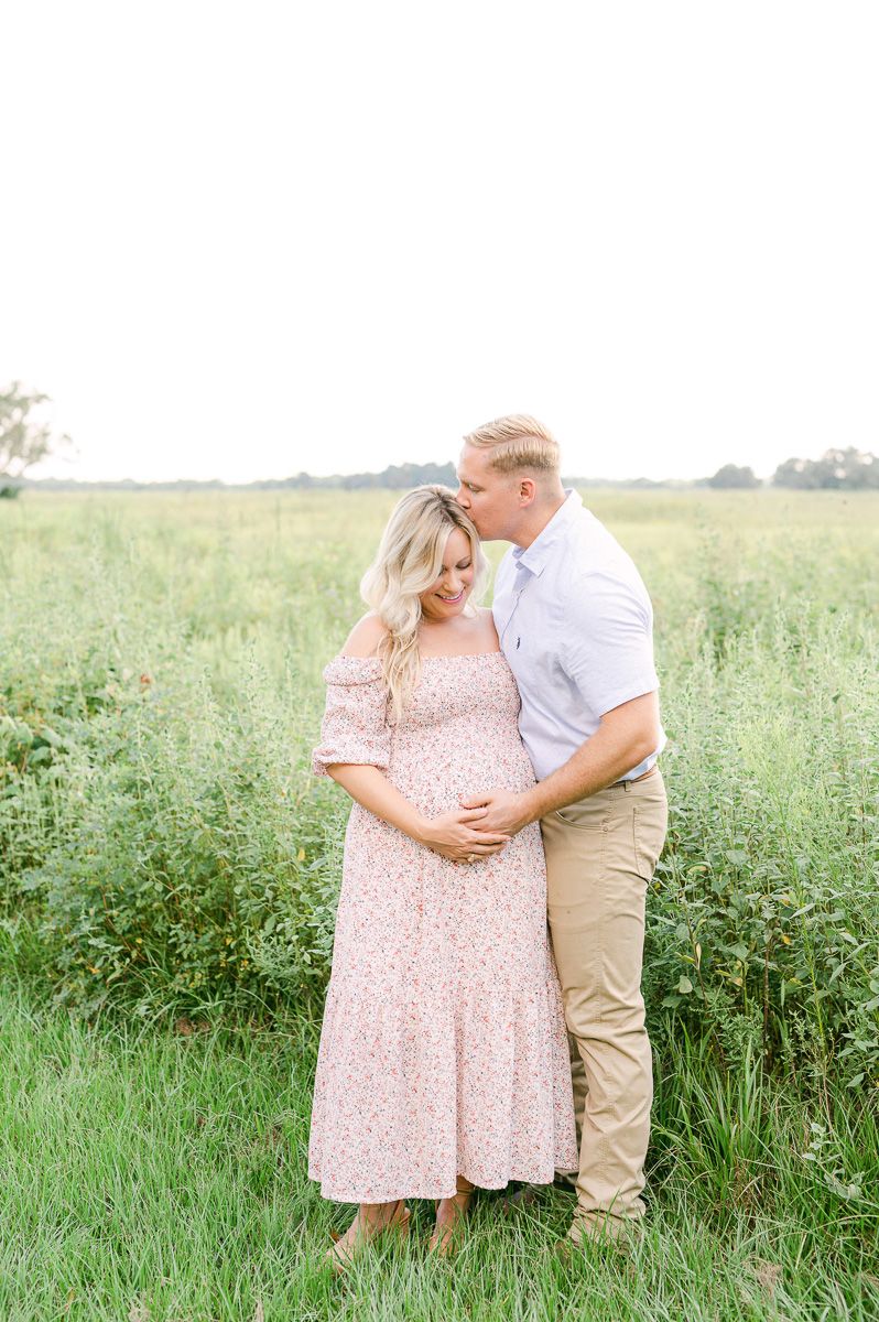couple at maternity session in Houston
