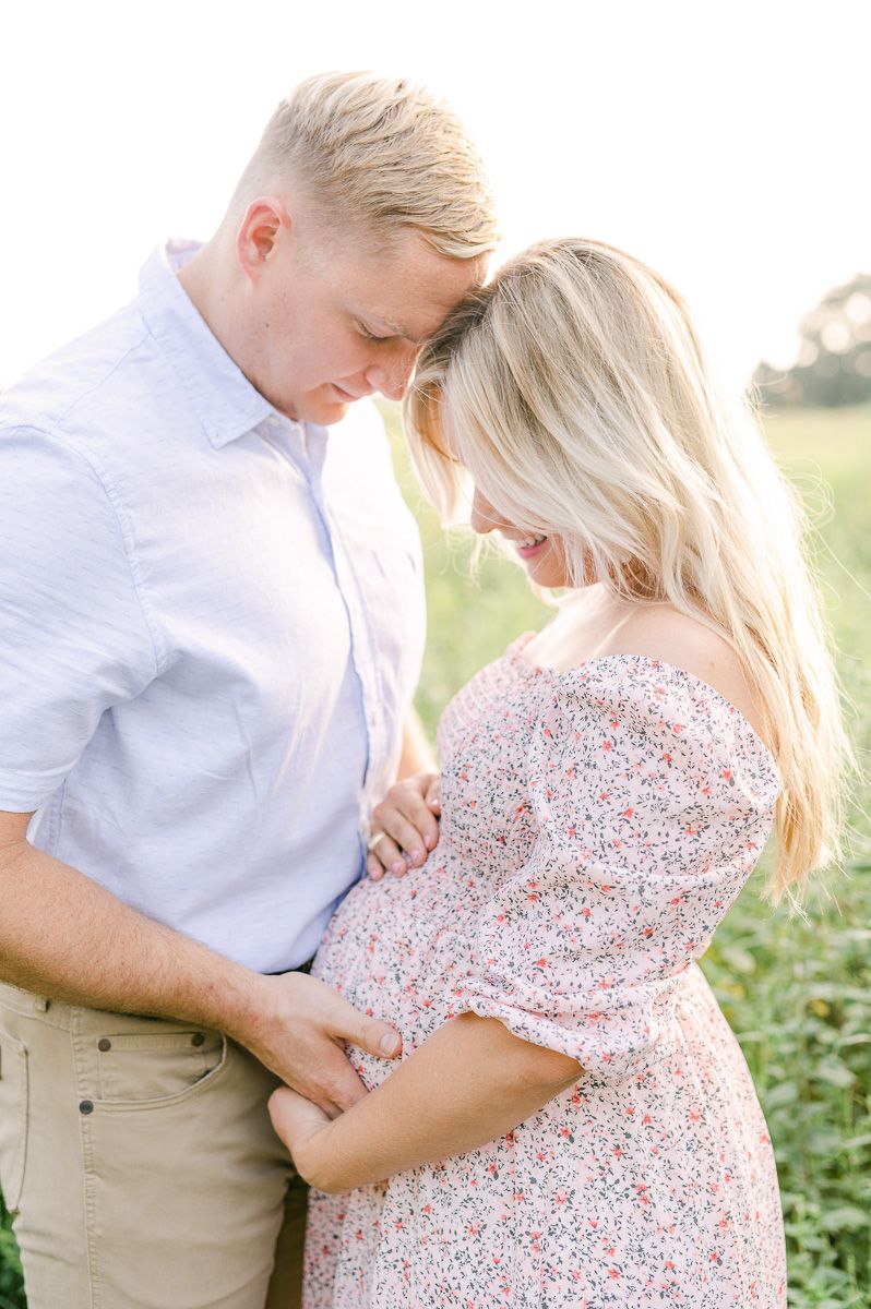 couple at maternity session in Houston
