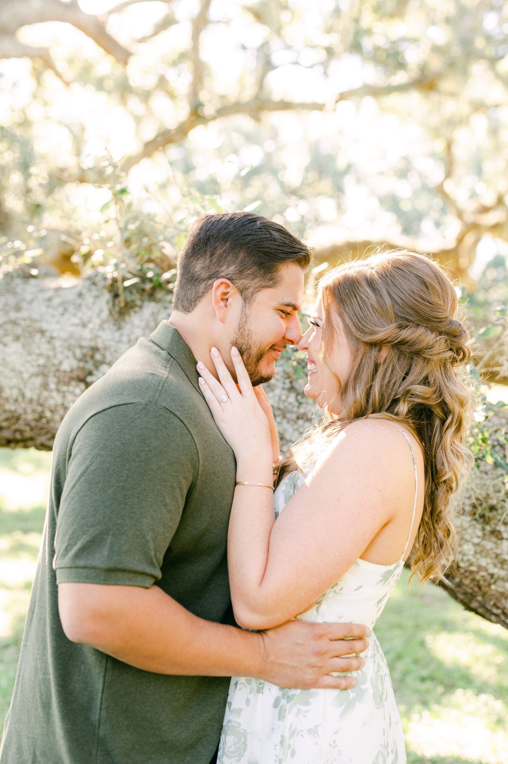 couple at Spanish Moss Houston engagement session