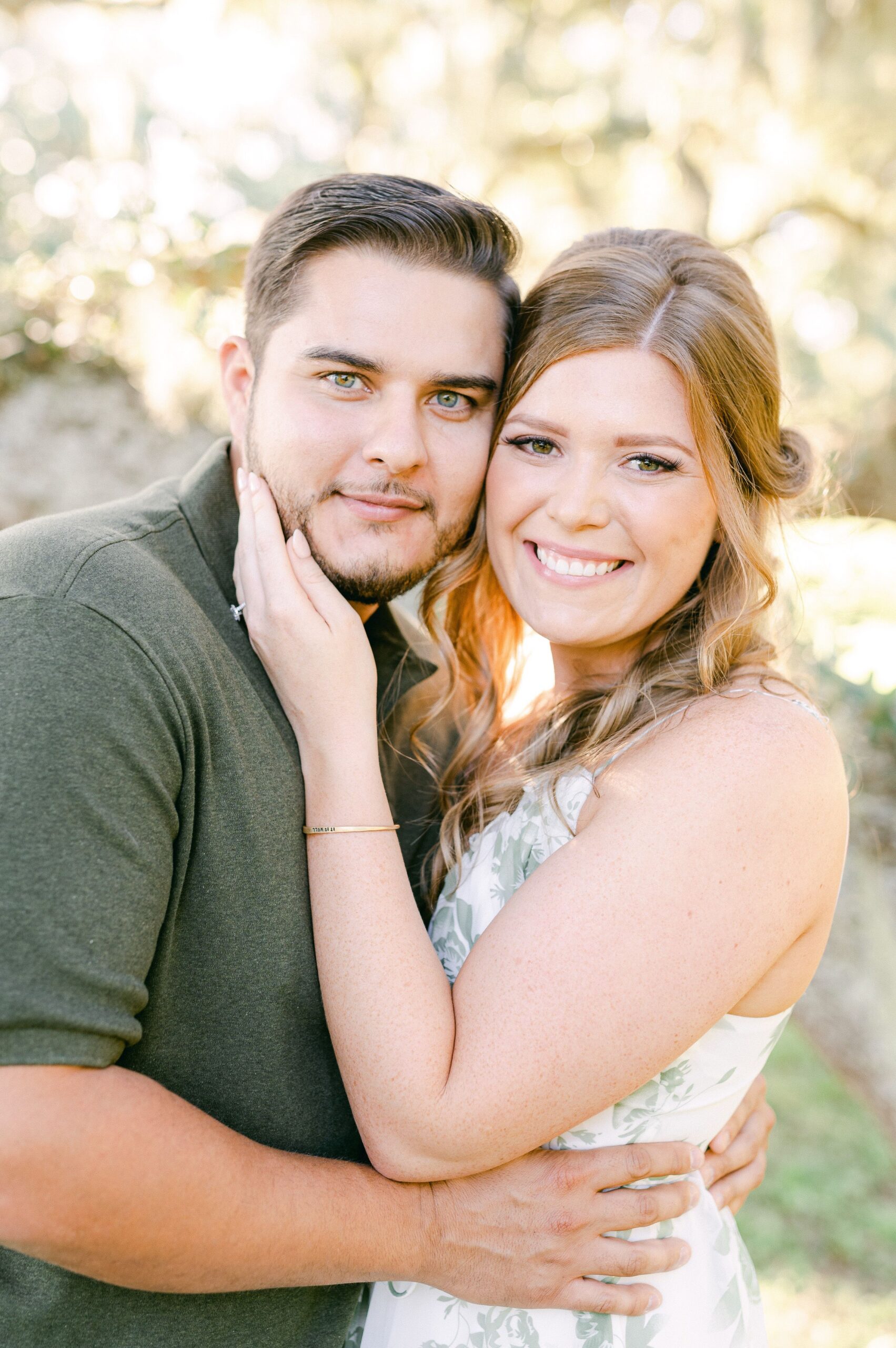 couple at Spanish Moss Houston engagement session
