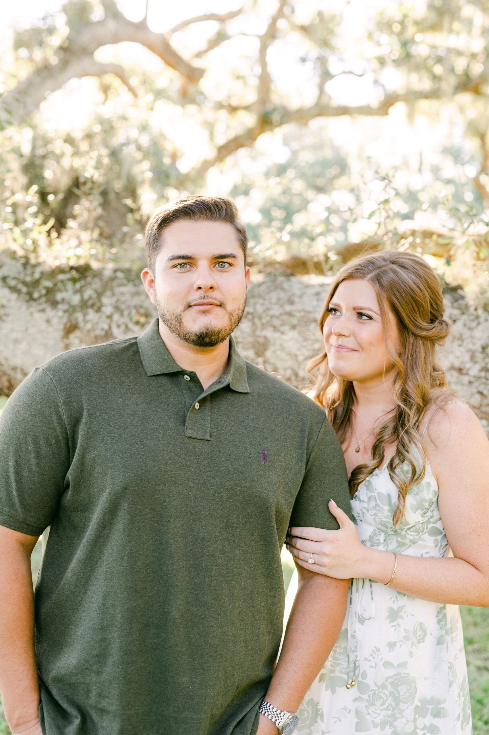 couple during engagement session