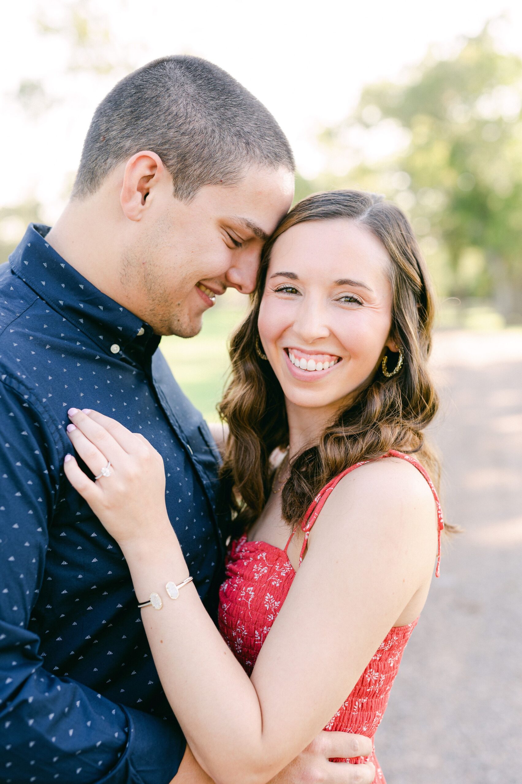 couple at Katy Tx Engagement session 