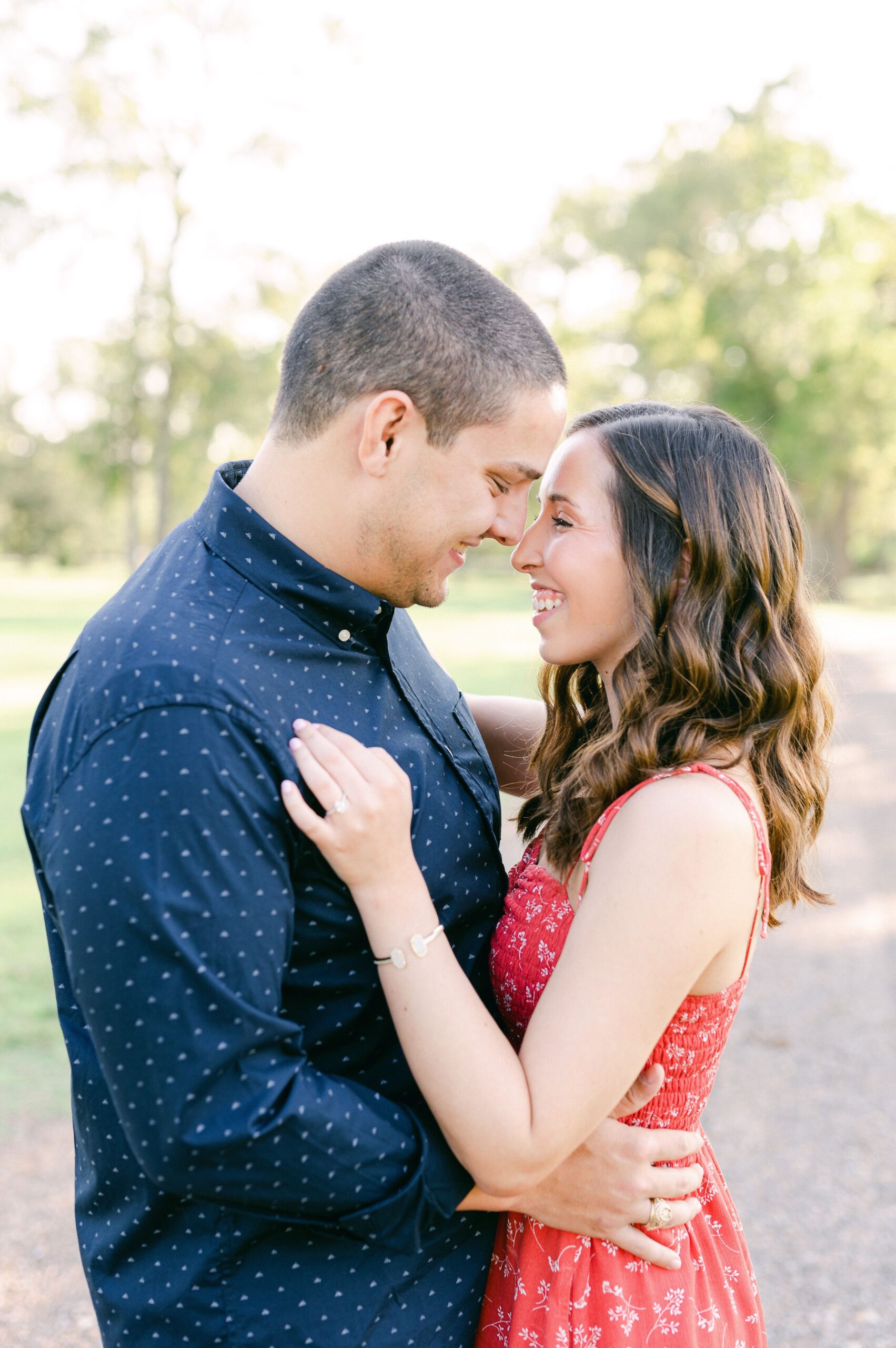 couple at Katy Tx Engagement session 