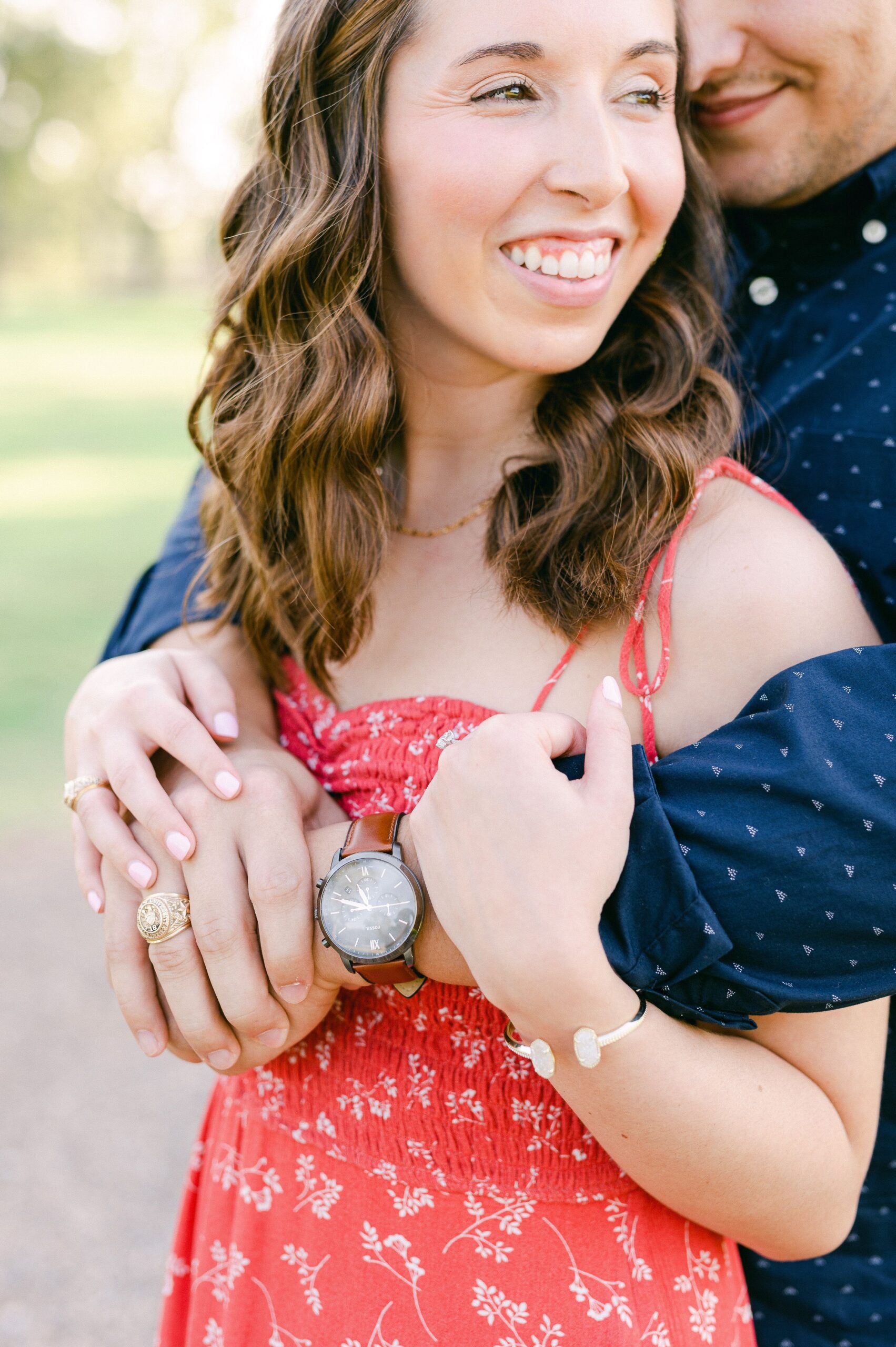 couple during fall engagement session