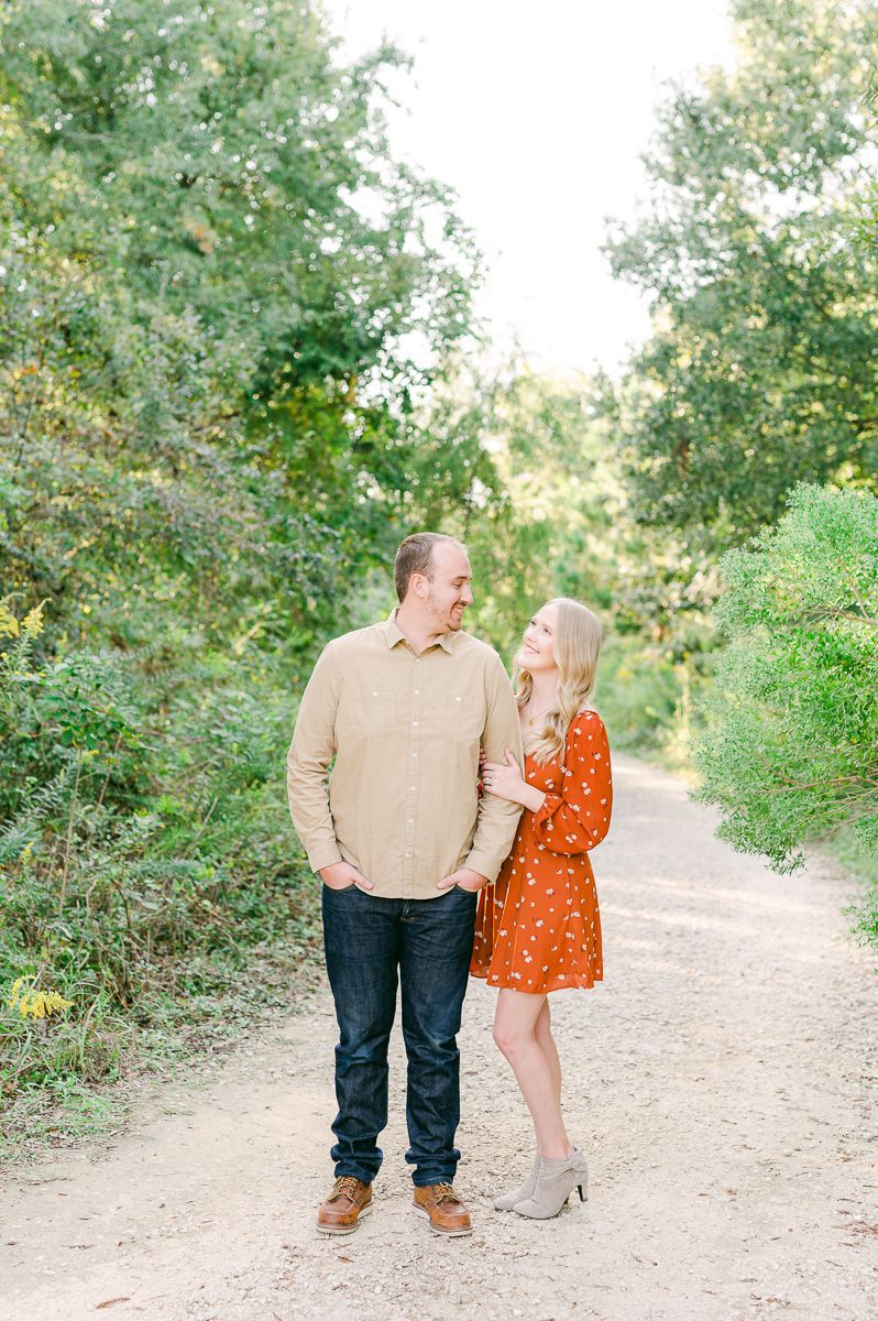 couple at Houston fall mini session
