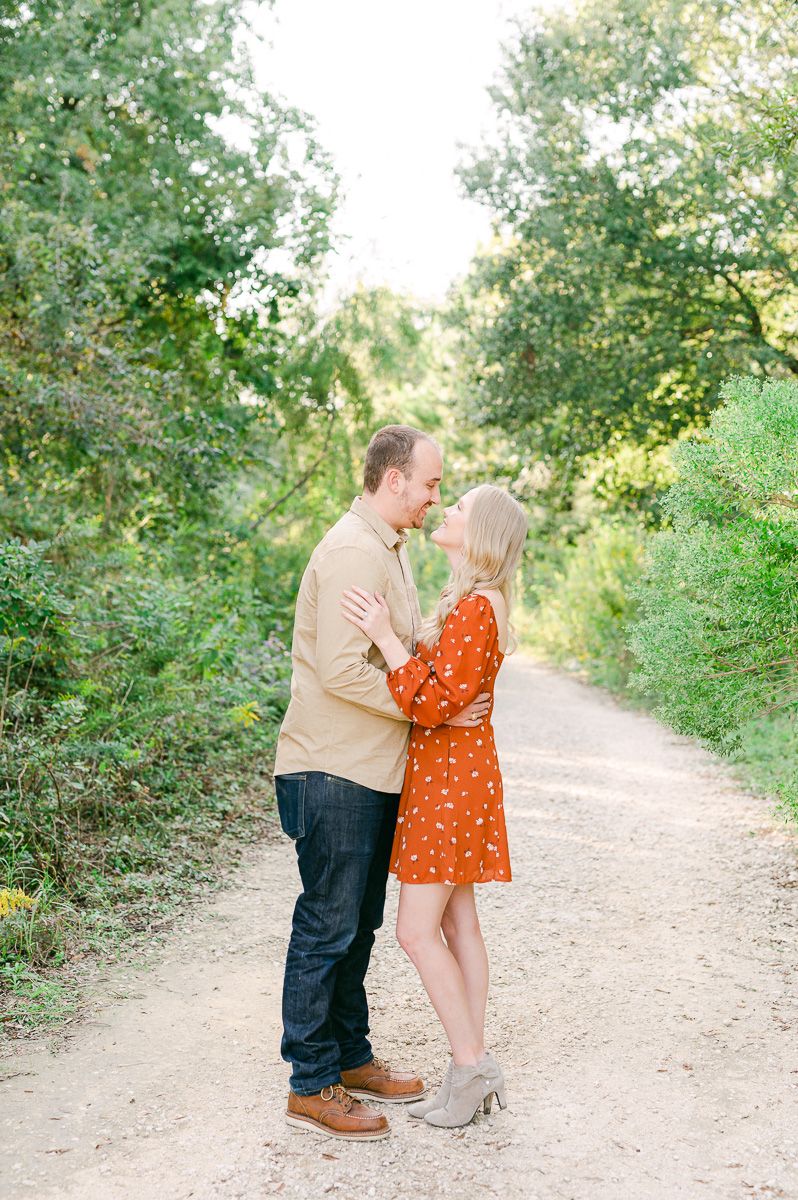 couple at Houston fall mini session