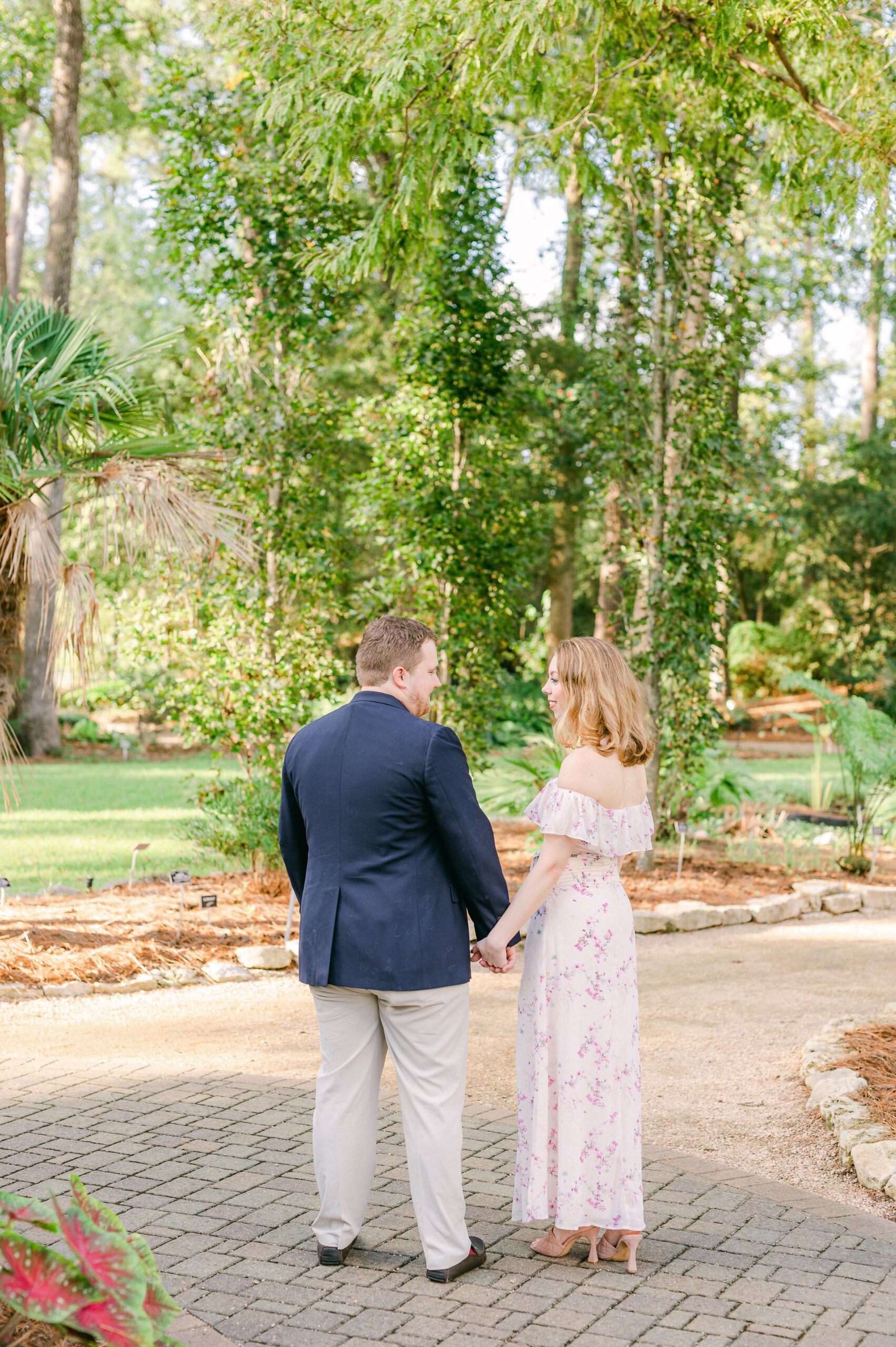 engagement session at Mercer Botanic Gardens in Houston