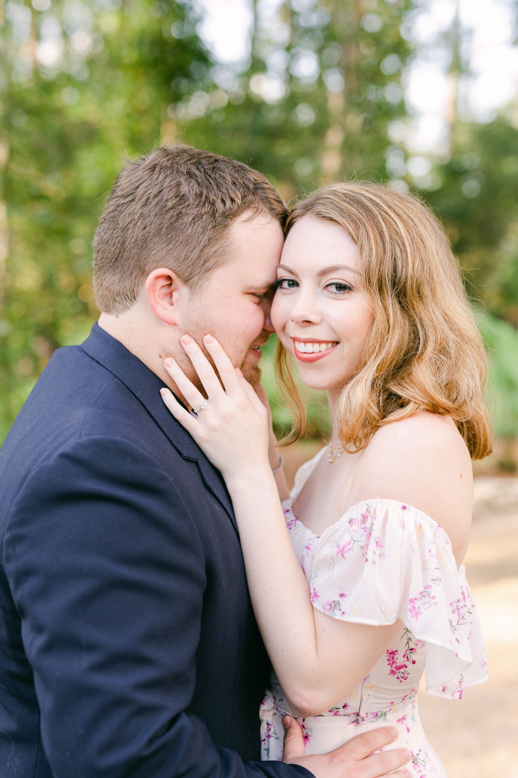 engagement session at Mercer Botanic Gardens in Houston