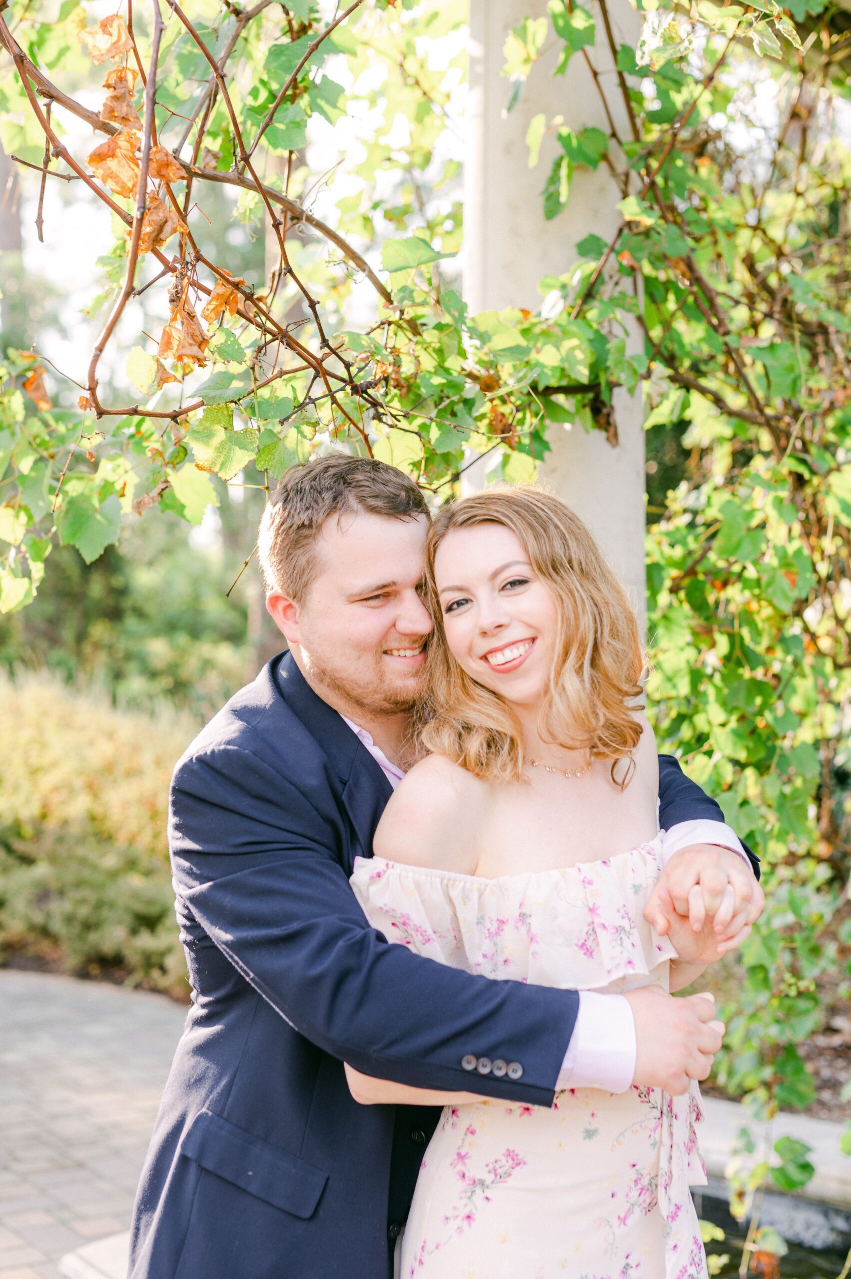 engagement session at Mercer Botanic Gardens in Houston