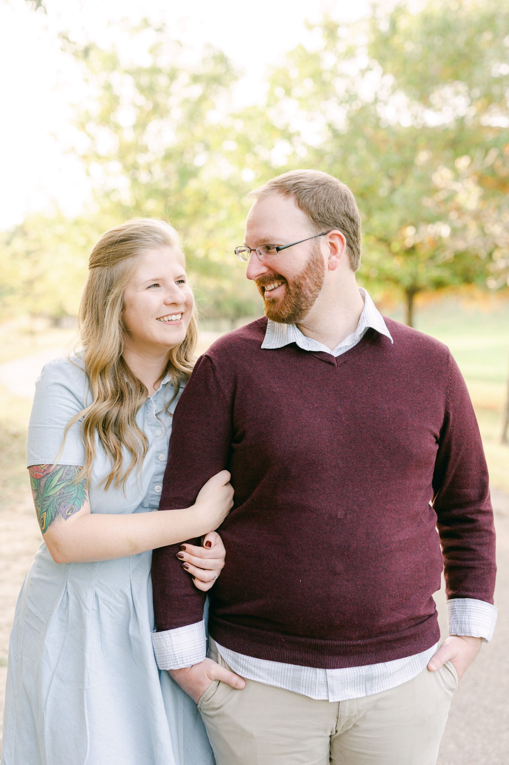 couple at Terry Hershey Park engagement session
