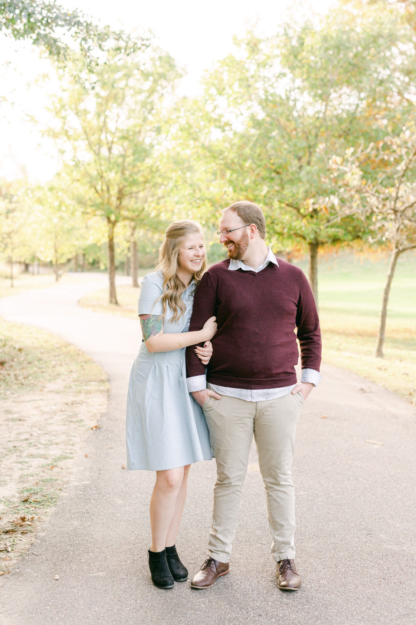 couple during engagement session