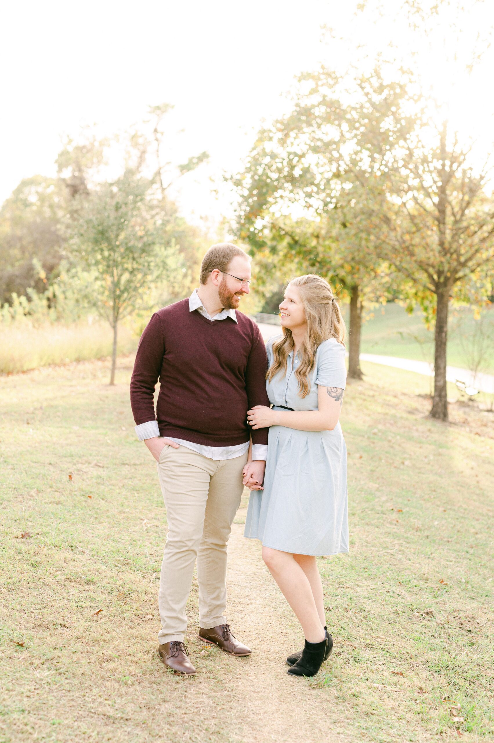 couple during engagement session