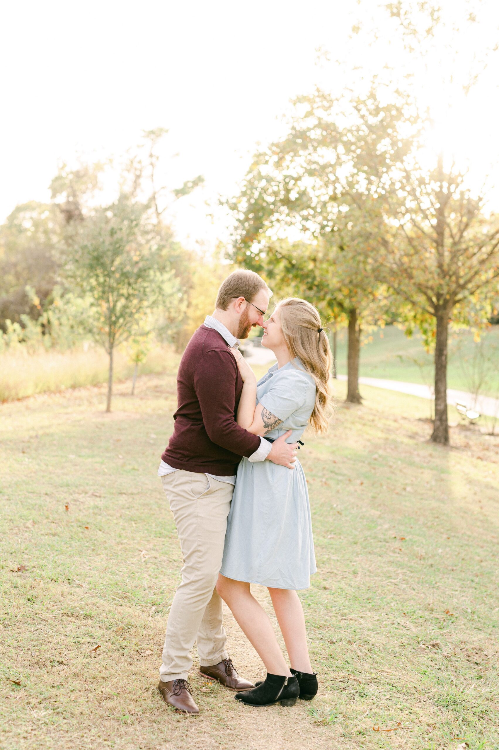 couple during engagement session