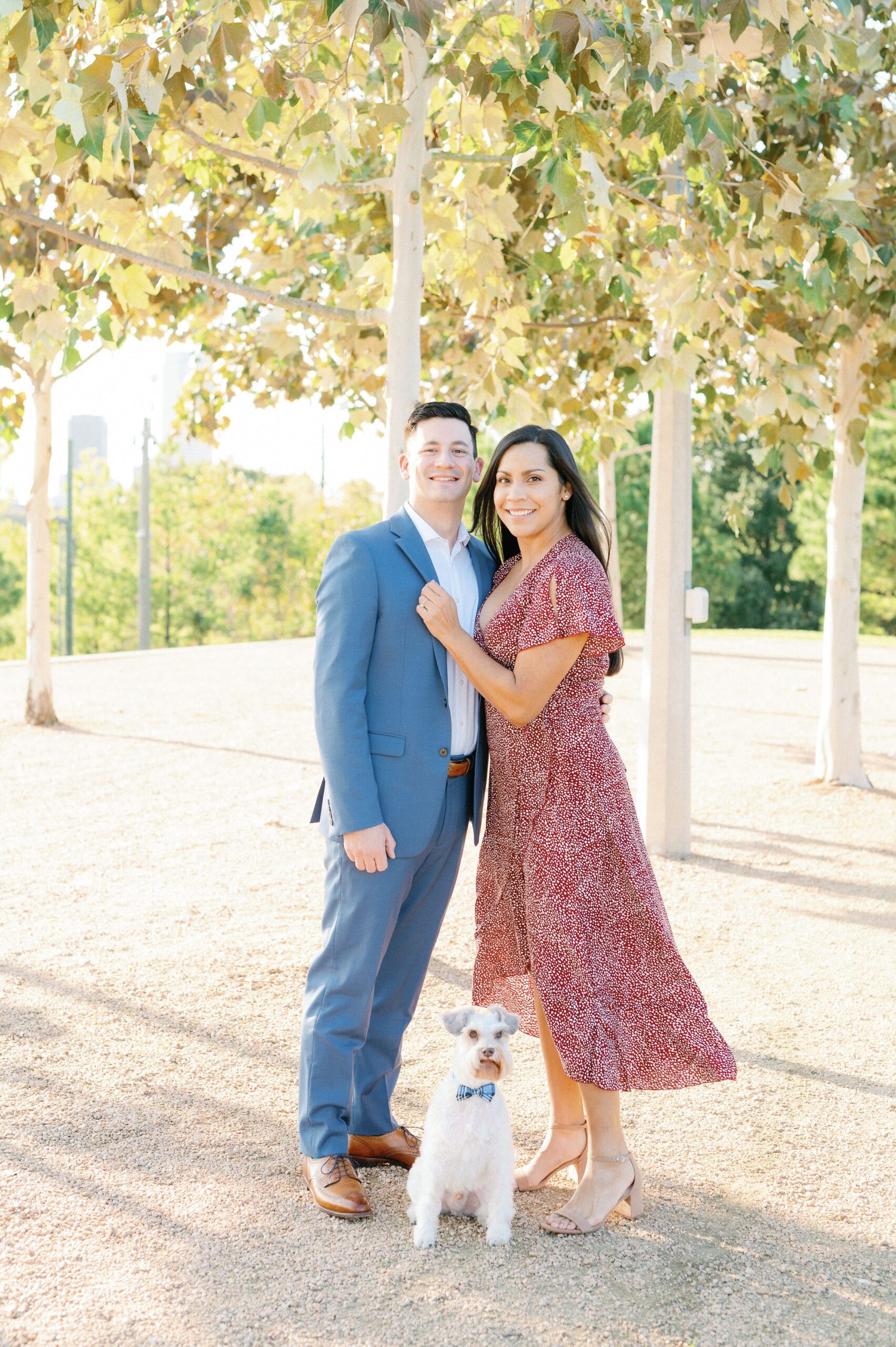 Houston Engagement with Schnauzer