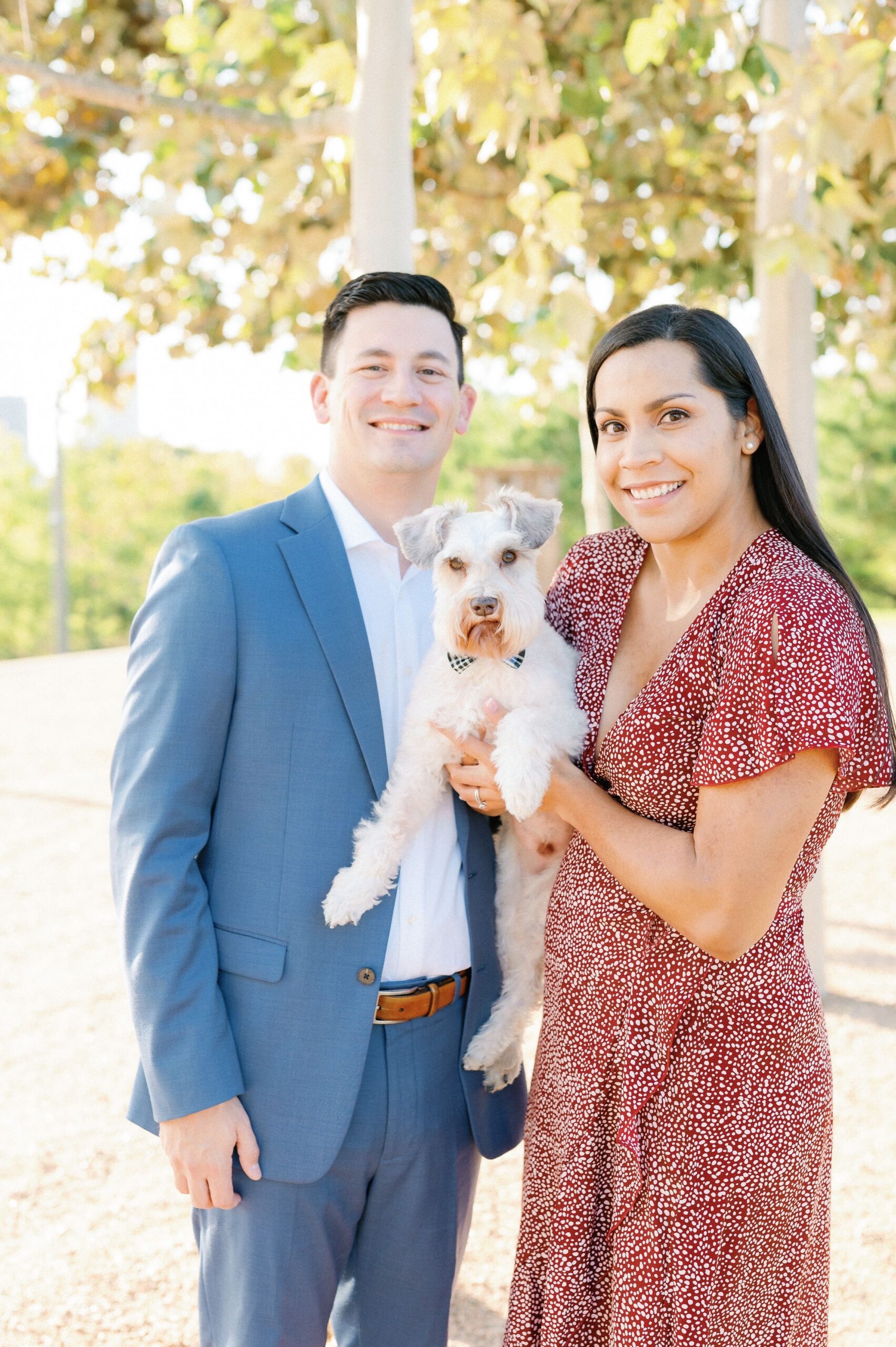Houston Engagement with Schnauzer