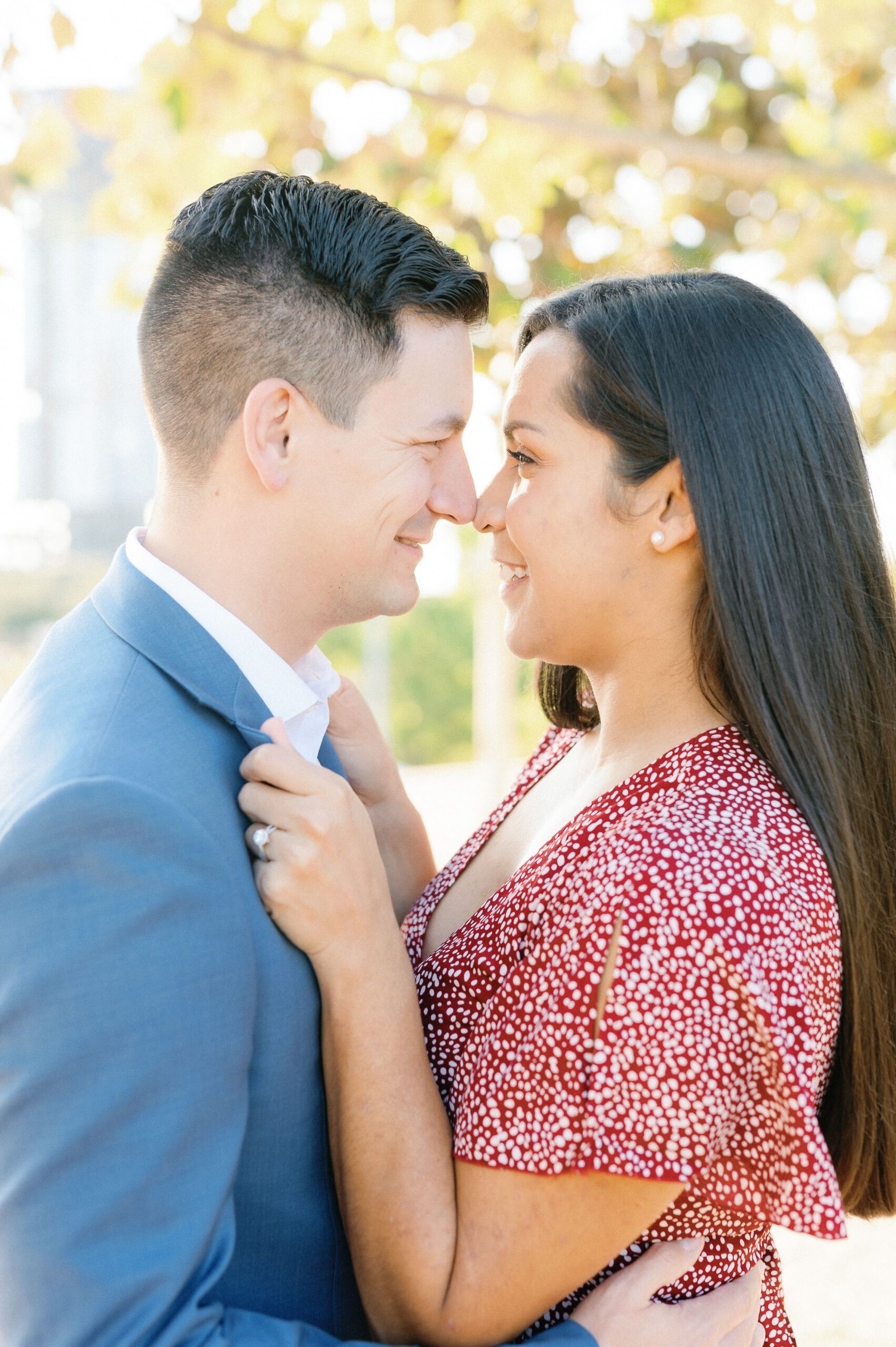 couple during engagement session