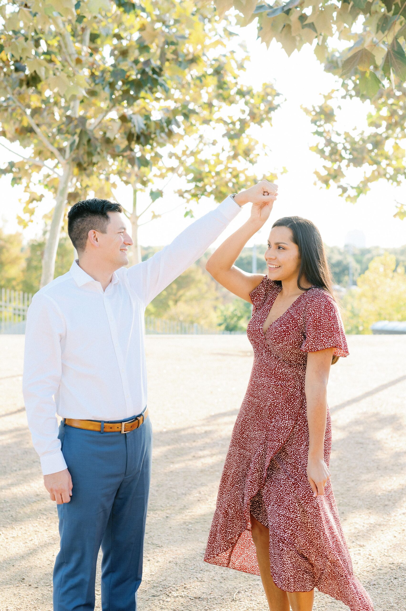 couple cuddling during engagement session