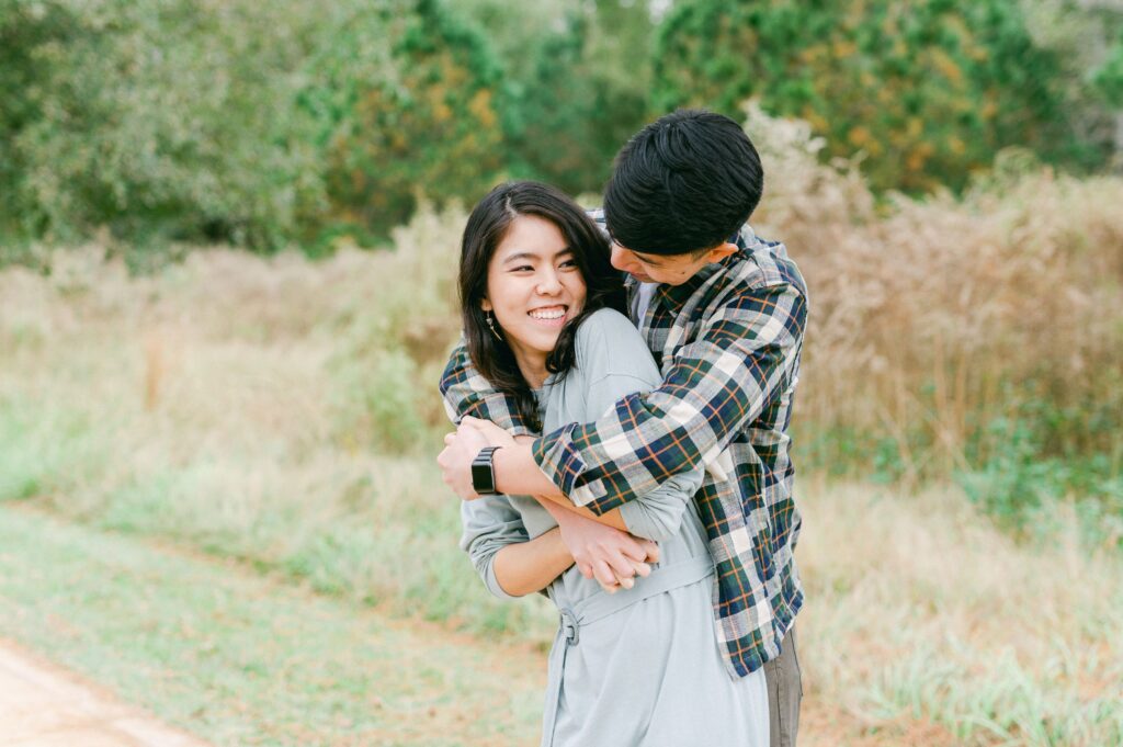 couple during Houston engagement session