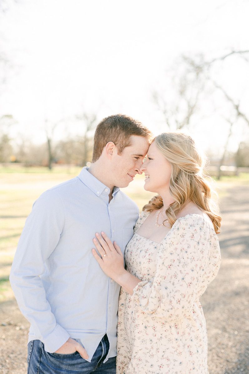 Engaged couple during Richmond, Tx engagement session