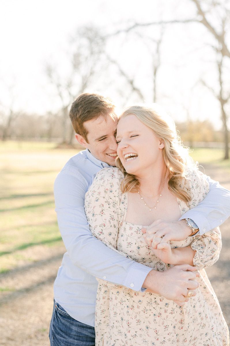Engaged couple during Richmond, Tx engagement session
