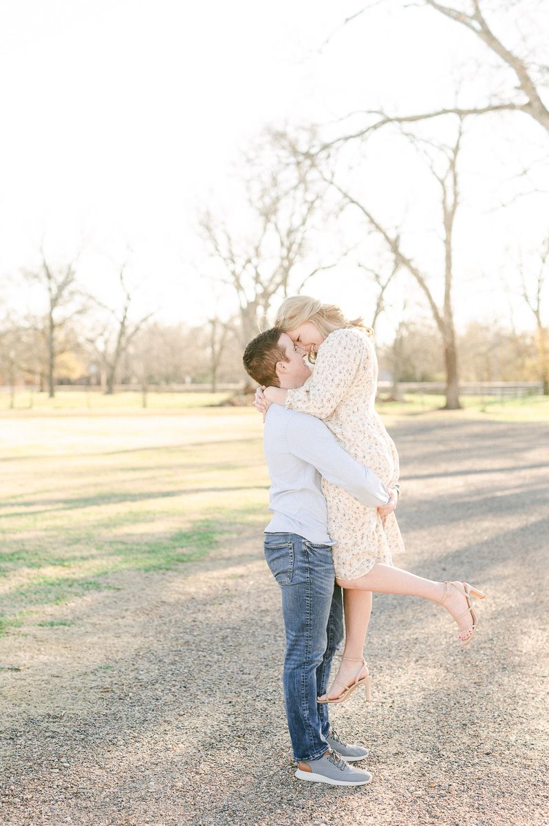 Engaged couple during Richmond, Tx engagement session