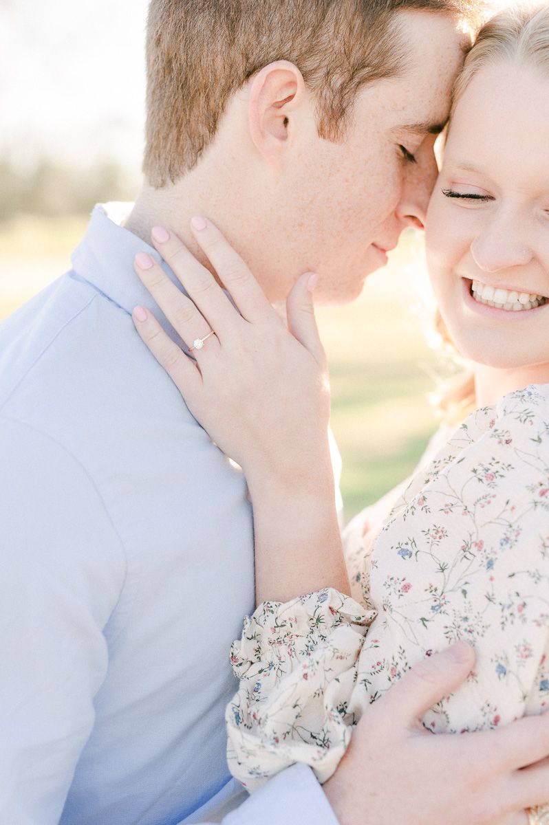 Engaged couple during Richmond, Tx engagement session