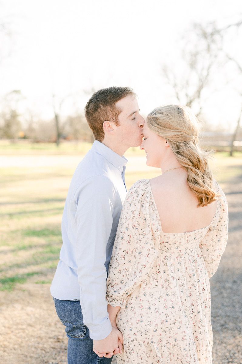 Engaged couple during Richmond, Tx engagement session