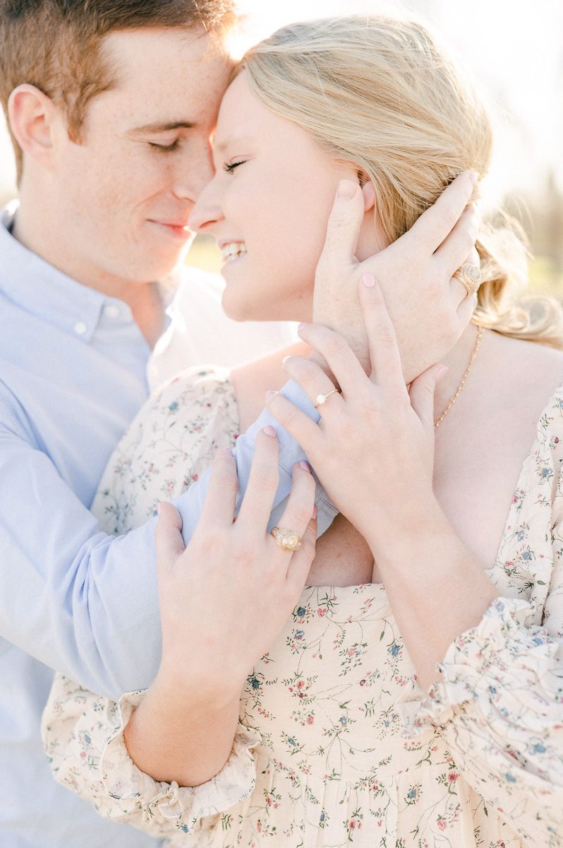 Engaged couple during Richmond, Tx engagement session