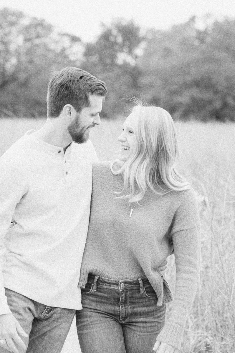 Engaged couple at Houston engagement session
